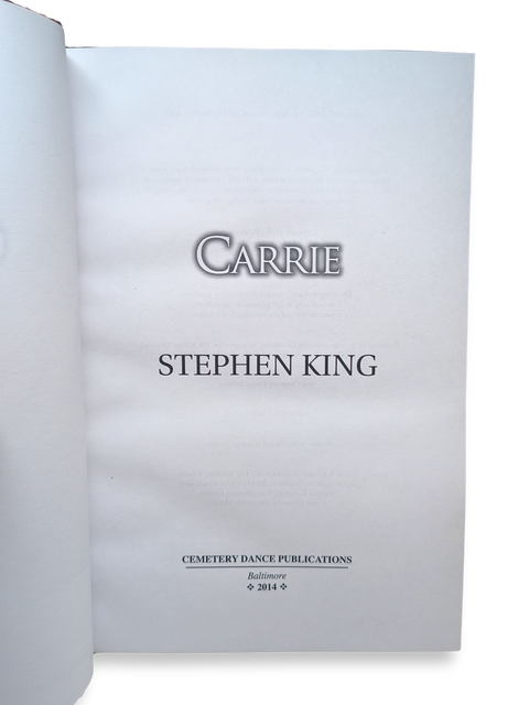 Carrie (Cemetery Dance Advance Reading Copy)