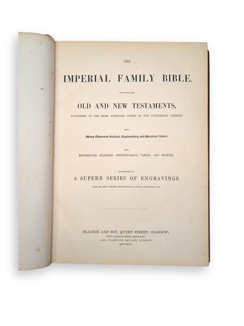 The Imperial Family Bible, 5 volumes (1844 Victorian Edition)