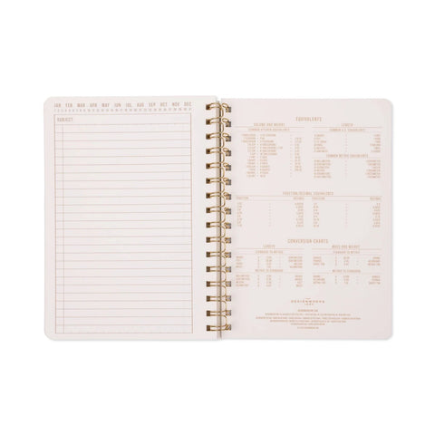 Green Lattice Twinwire Notebook - Medium