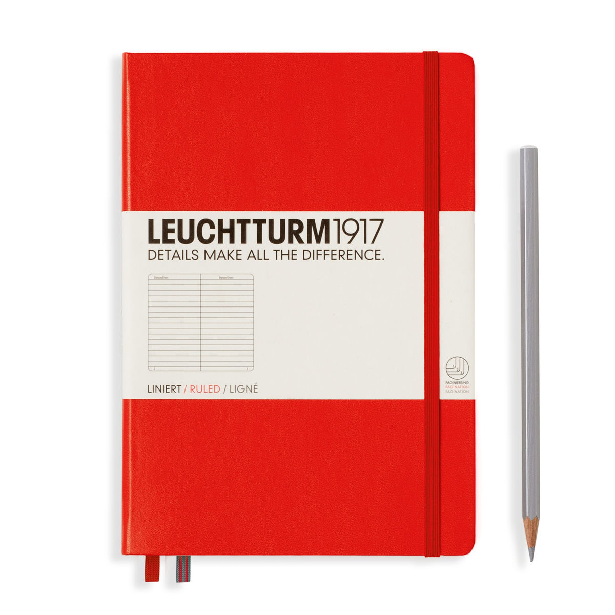 Red Riller Notebook A5 Medium Ruled Red Hard Cover Notebook from Leuchtturm1917 | Unique ...