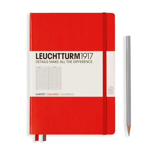 Medium Squared Red Notebook A5 from Leuchtturm - Harry Hartog gift idea