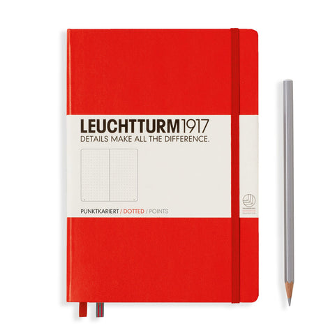 A5 Medium Dotted Red Hard Cover Notebook 2