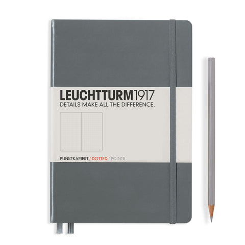 A5 Medium Dotted Grey Hard Cover Notebook
