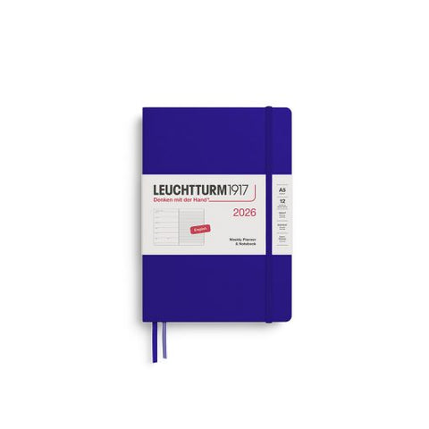 2026 Weekly Planner & Notebook | Medium (A5) | Hardcover | Ink