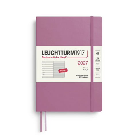 2027 Dusty Rose Weekly Planner & Notebook | A5 Softcover