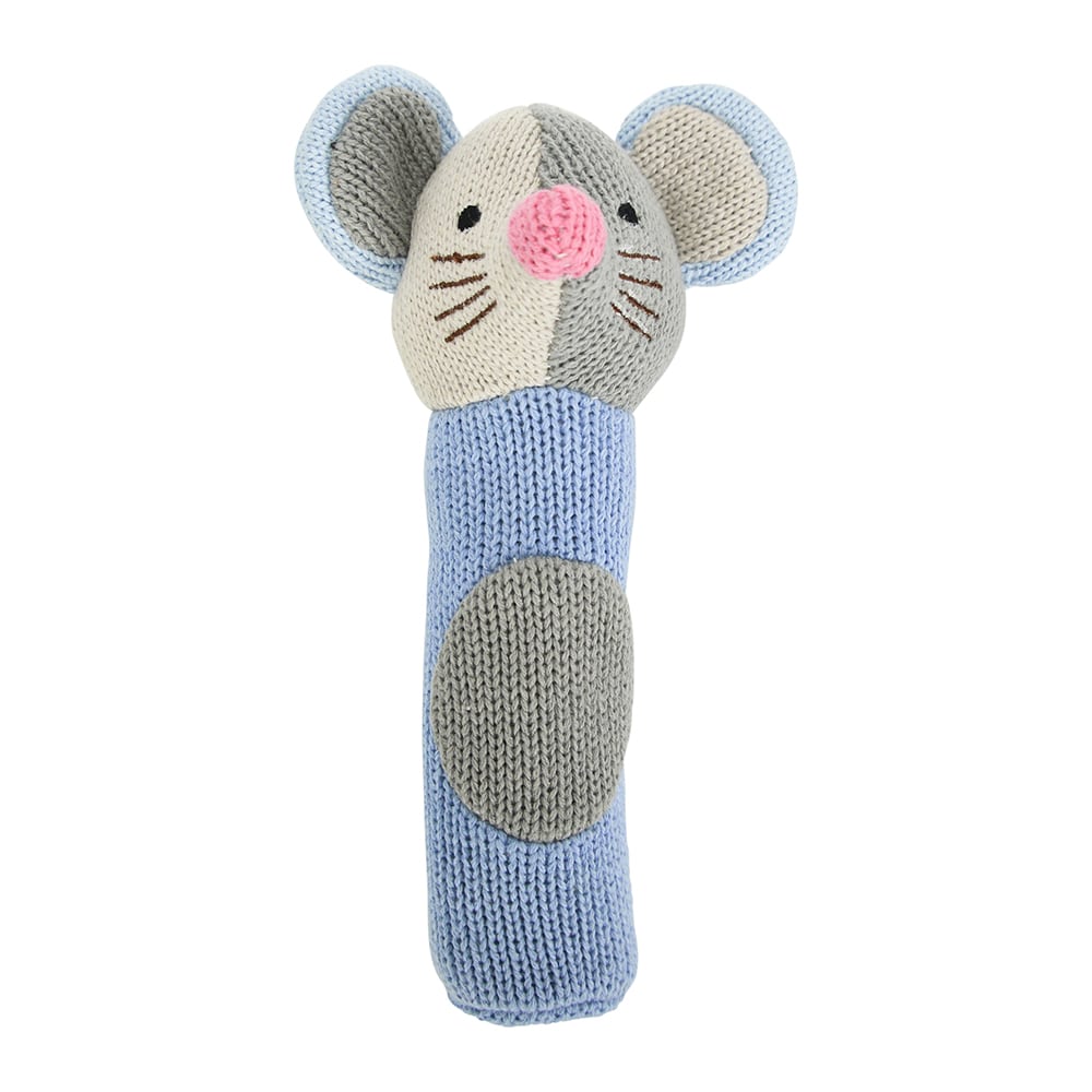 Knit Rattle - Mouse