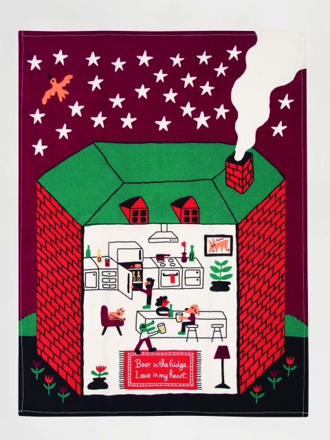 Beer in the Fridge Tea Towel