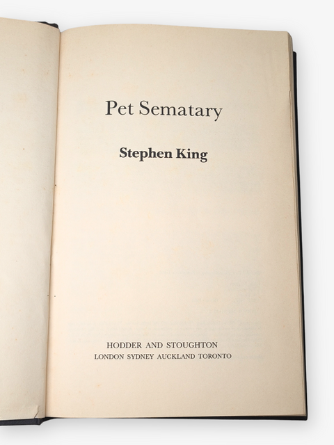 Pet Sematary (First UK Edition, First Printing)