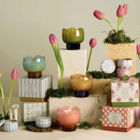 Verbena & Lemongrass Glass Candle - Tulip