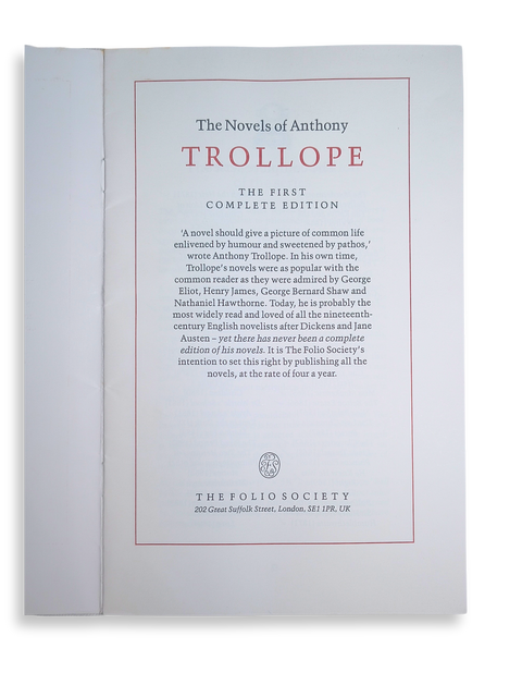 The Novels of Anthony Trollope: The First Complete Edition (Folio Society Editions)