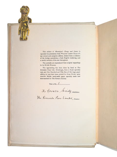Essays of Montaigne (De Luxe Edition, First Copy Printed)