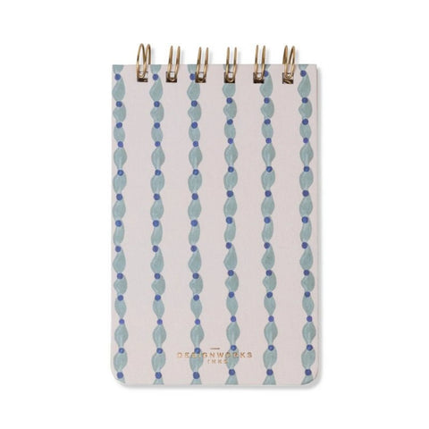Wavy Blue Jotter - Twin Wire Notepad