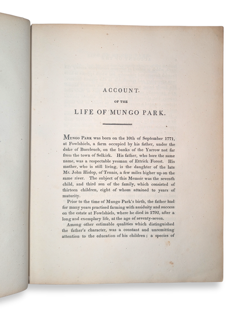The Journal of a Mission to the Interior of Africa, in the Year 1805 (Second Edition, First Issue)