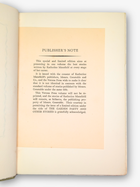 The Garden Party and Other Stories (Limited Edition)