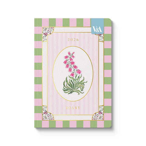 Pink Campanula A5 Diary 2026 Cottagecore