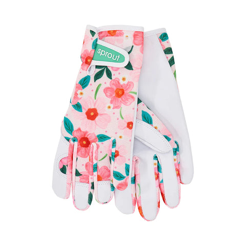 Sprout Goatskin Gloves - Meadow Blush