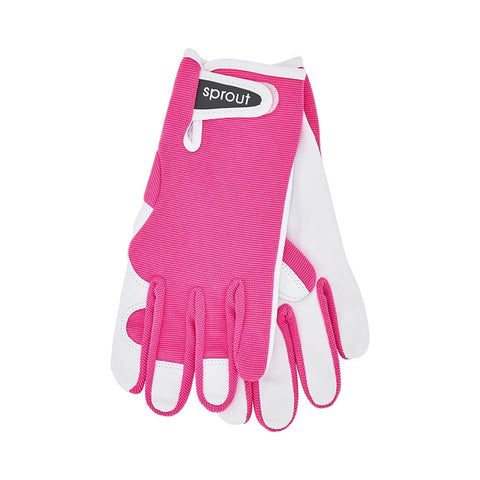 Sprout Goatskin Gloves - Hot Pink