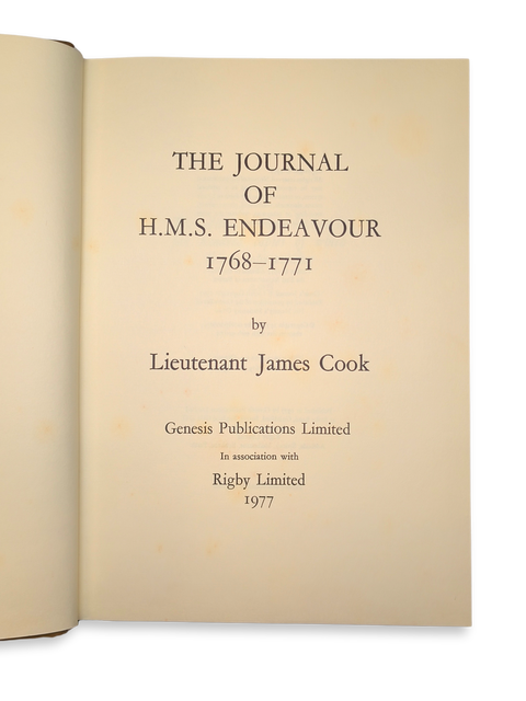 The Journal of H.M.S. Endeavour, 1768–1771 (Limited Deluxe Edition)