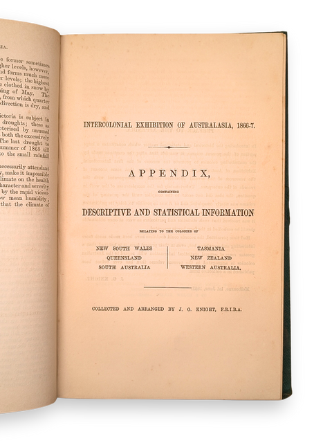 Intercolonial Exhibition, 1866-67. Official Record (Presentation Copy, First Edition)