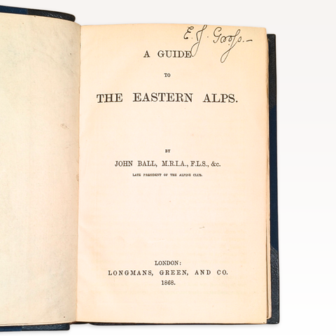 The Alpine Guide, 3 volumes (New and First Editions)