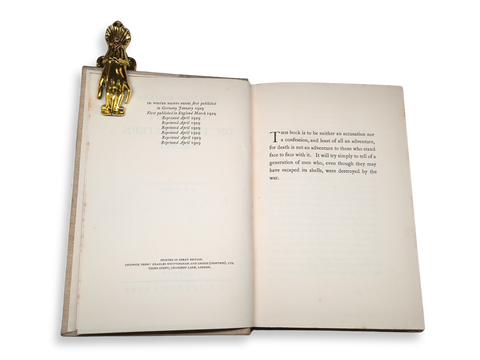 All Quiet on the Western Front (First English Edition, Seventh Impression)