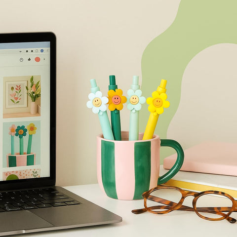 Flower Power Plant Life Pens - Set of 4