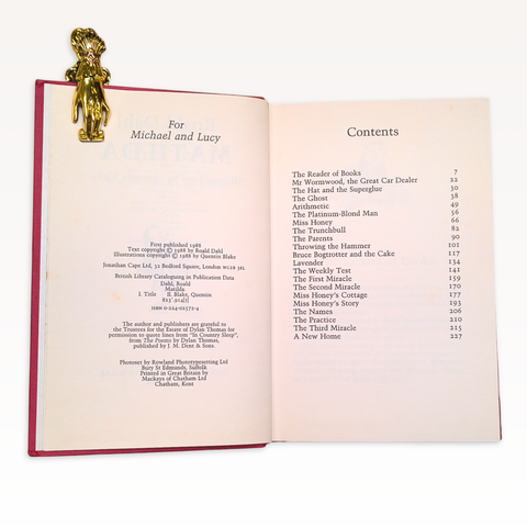 Matilda (First Edition, First Impression)