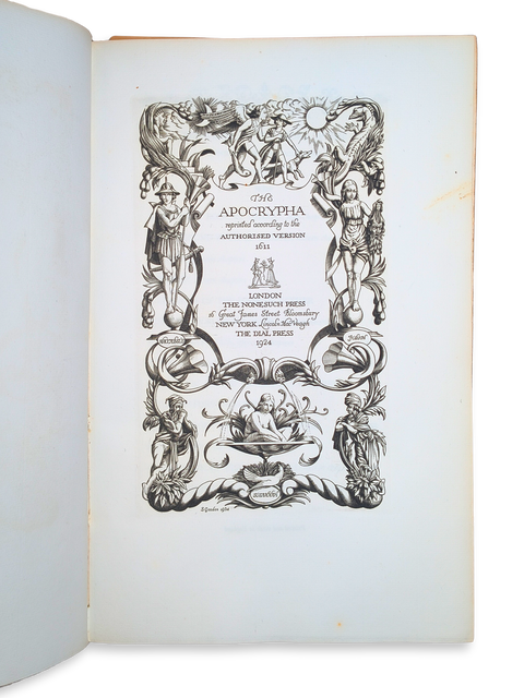 The Holy Bible, with the Apocrypha, 5 volumes (Nonesuch Press Edition)