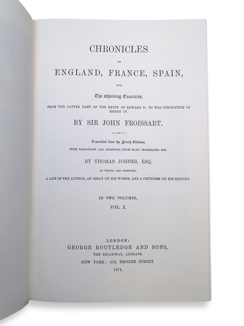 Froissart's Chronicles (Easton Press Deluxe Limited Edition)