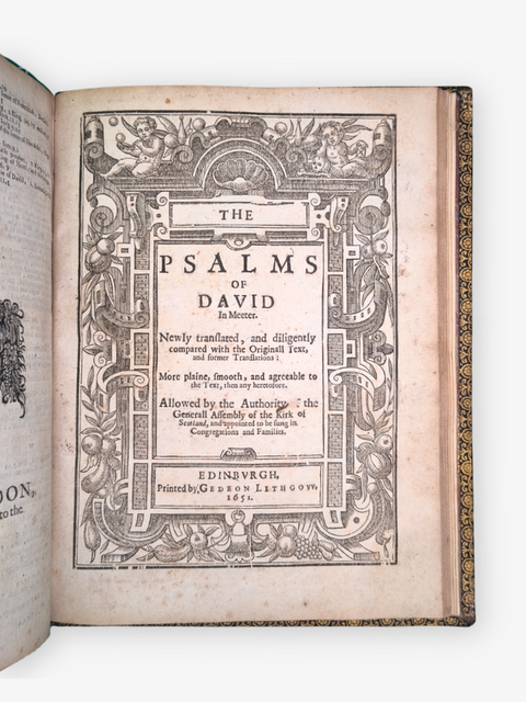 THE GENEVA BIBLE, or "Breeches" Bible, in two volumes, with the Scottish Metrical Psalter (c.1599 edition)