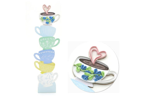 Teacups Filigrana Bookmark