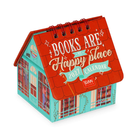 2027 Desk Calendar with Storage - Book Store