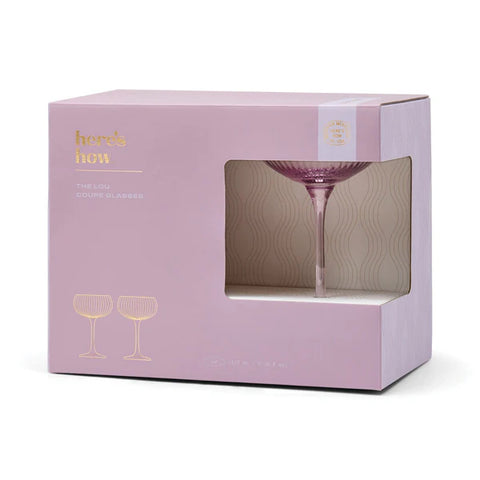 Lou Coupe Glass Lilac | Set of 2