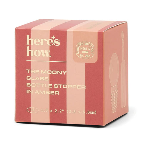 Bottle Stopper | Amber Moony Glass