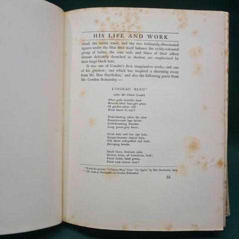 Charles Conder: His Life and Works (First Edition)