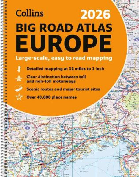 Collins 2026 Big Road Atlas Europe by Collins Maps - 9780008716462
