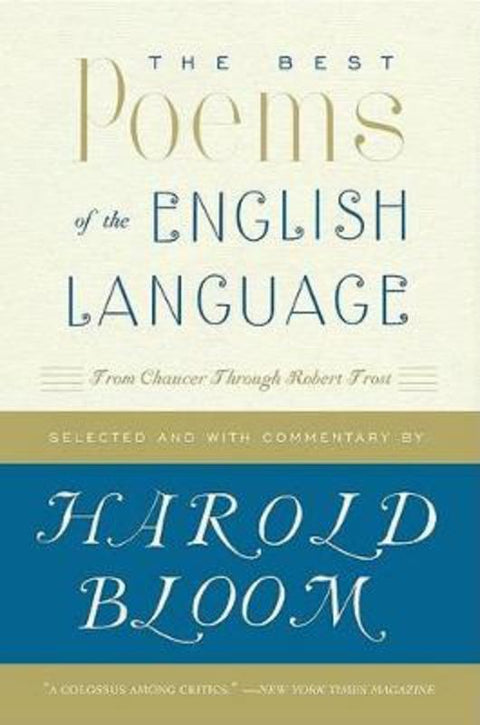The Best Poems of the English Language by Harold Bloom - 9780060540425