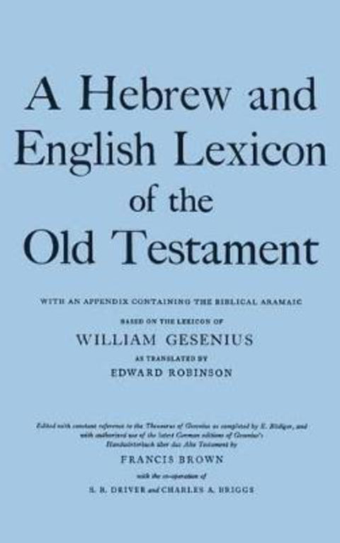A Hebrew and English Lexicon of the Old Testament by H. F. W. Gesenius - 9780198643012