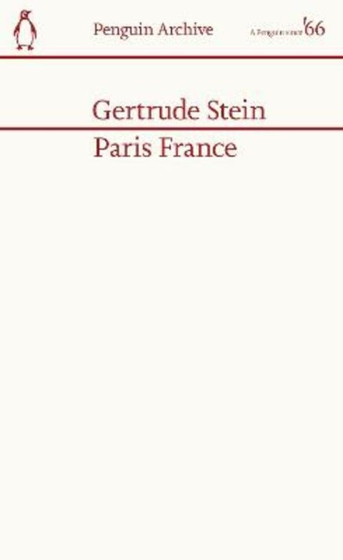 Paris France by Gertrude Stein - 9780241746806