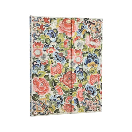 2026 Pear Garden (Peking Opera Embroidery) Ultra 12-month Verso Hardcover Flexi Planner (Wrap Closure)