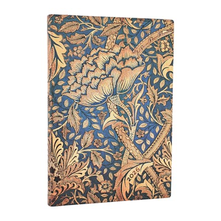 2026 Morris Windrush (William Morris) Midi 12-month Horizontal Softcover Flexi Planner (Elastic Band Closure)