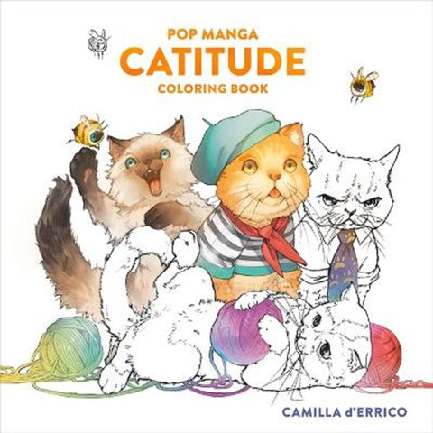 Pop Manga Catitude Coloring Book by Camilla D'Errico - 9780593837542