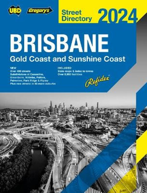 Brisbane Refidex Street Directory 2024 68th by UBD Gregory's - 9780731933143