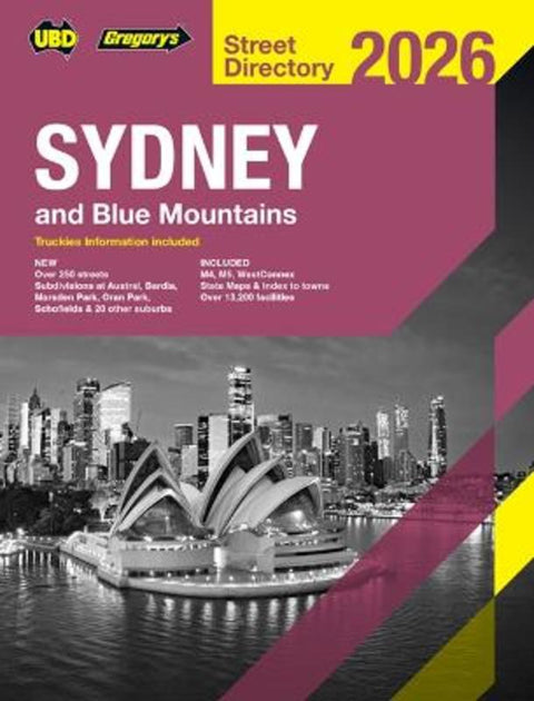 Sydney & Blue Mountains Street Directory including Truckies 2026 62nd edition by UBD Gregory's - 9780731933655