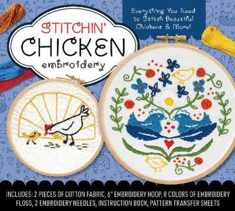 Stitchin' Chicken Embroidery Kit by Editors of Chartwell Books - 9780785844105