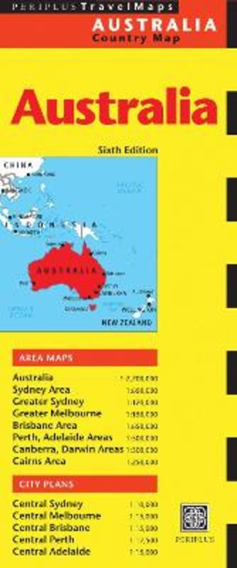 Australia Travel Map Sixth Edition by Periplus Editors - 9780794607685