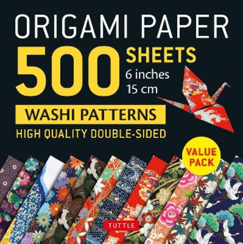 Origami Paper 500 sheets Japanese Washi Patterns 6" (15 cm) by Tuttle Studio - 9780804852418