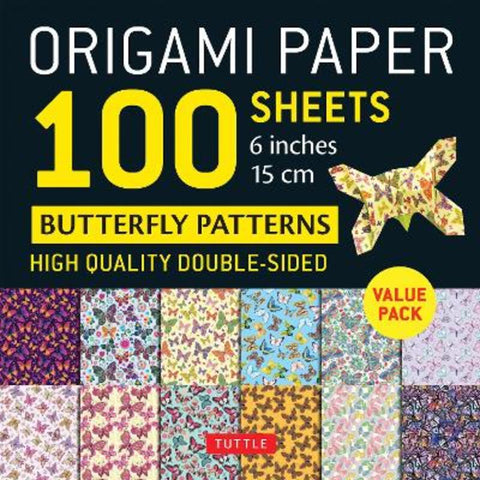 Origami Paper 100 Sheets Butterfly Patterns 6" (15 cm) by Tuttle Studio - 9780804857505
