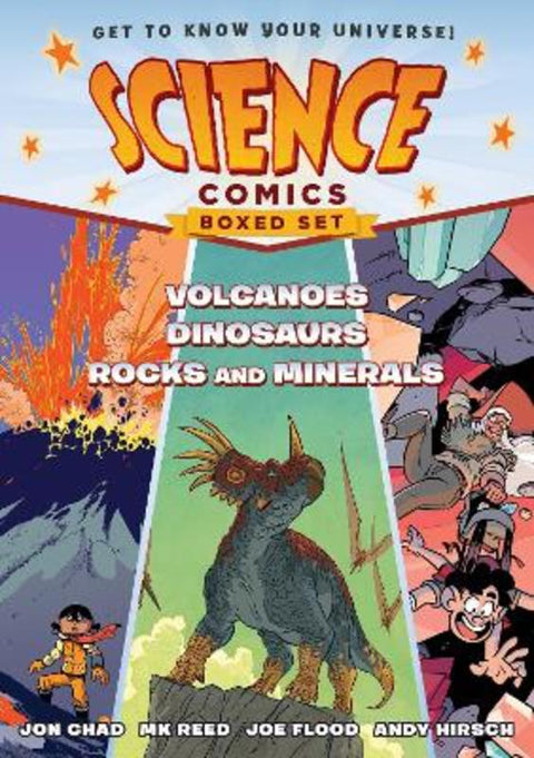 Science Comics Boxed Set: Volcanoes, Dinosaurs, and Rocks and Minerals by Jon Chad - 9781250269416