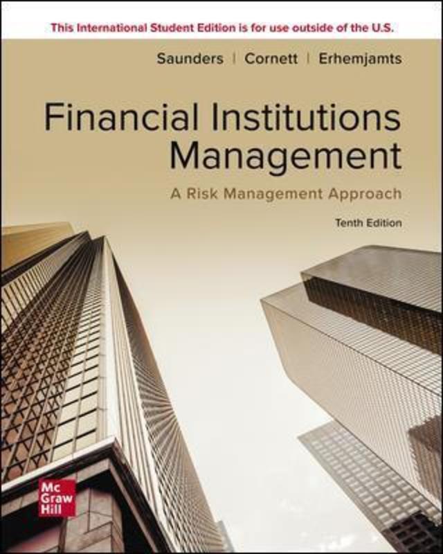 ISE Financial Institutions Management: A Risk Management Approach by Anthony Saunders - 9781260571479